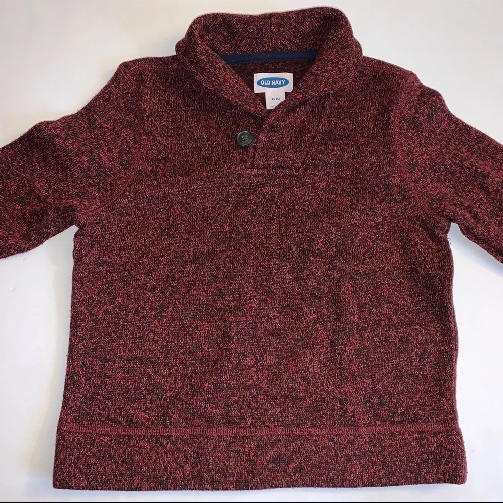 Old Navy Kids Heathered‎ Maroon Knit Sweater XS